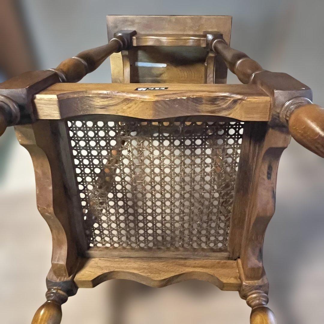 カリモク ナイトテーブル ラタン 花台 サイドテーブル 電話台