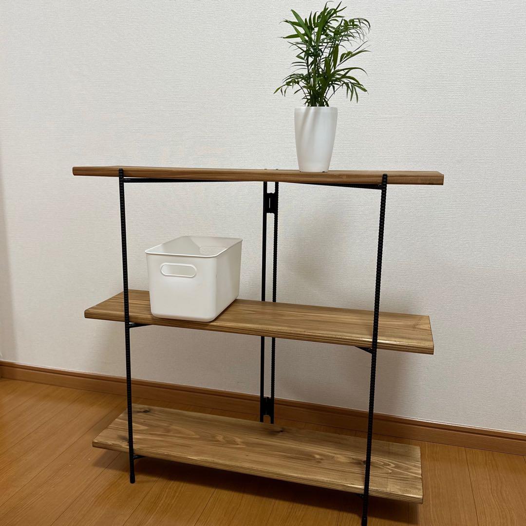 アイアンシェルフ　アイアンラック　折り畳みラック　什器　飾り棚　観葉植物棚