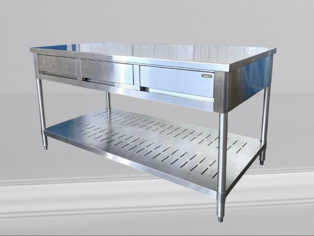 タニコー 業務用ステンレス製引き出し付き作業台 H780×1500×750㎜