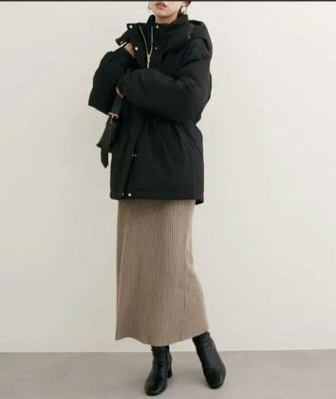 【WOODS × natural couture】 ミドル丈ダウン