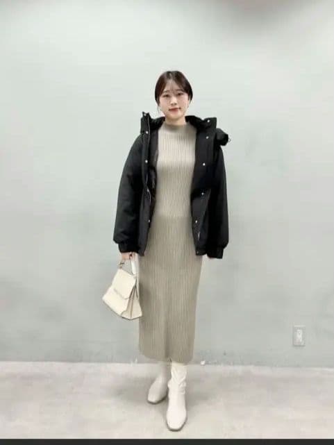 【WOODS × natural couture】 ミドル丈ダウン