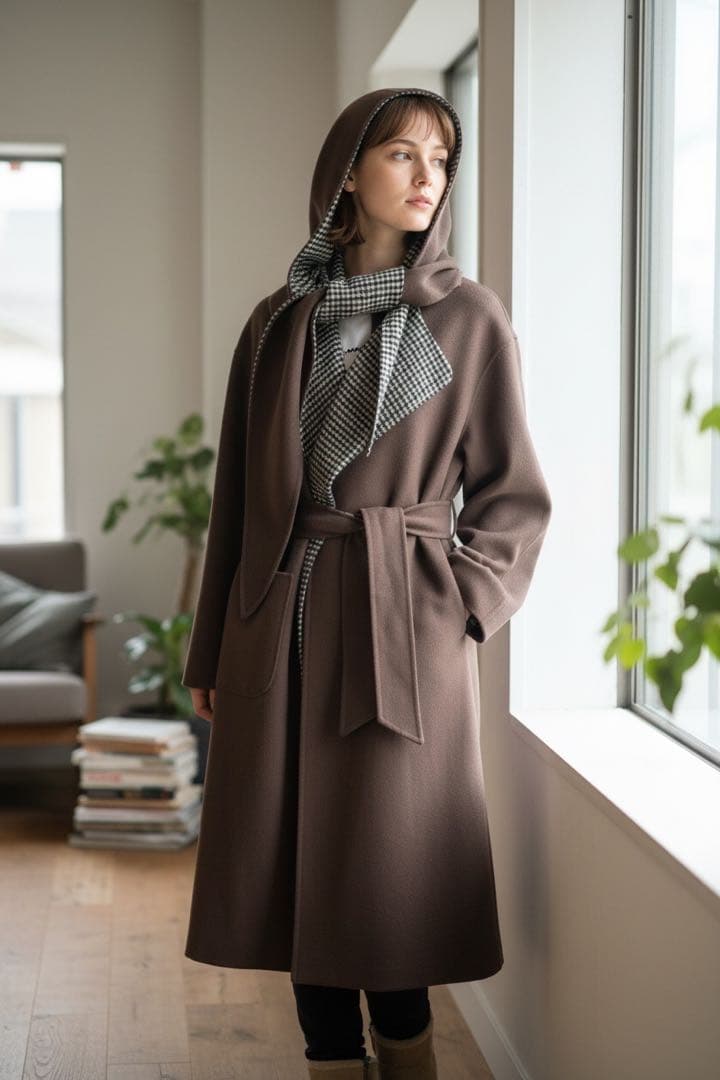 【美品】ウール100 UNITED ARROWS ６ロクリバーシブルコート36