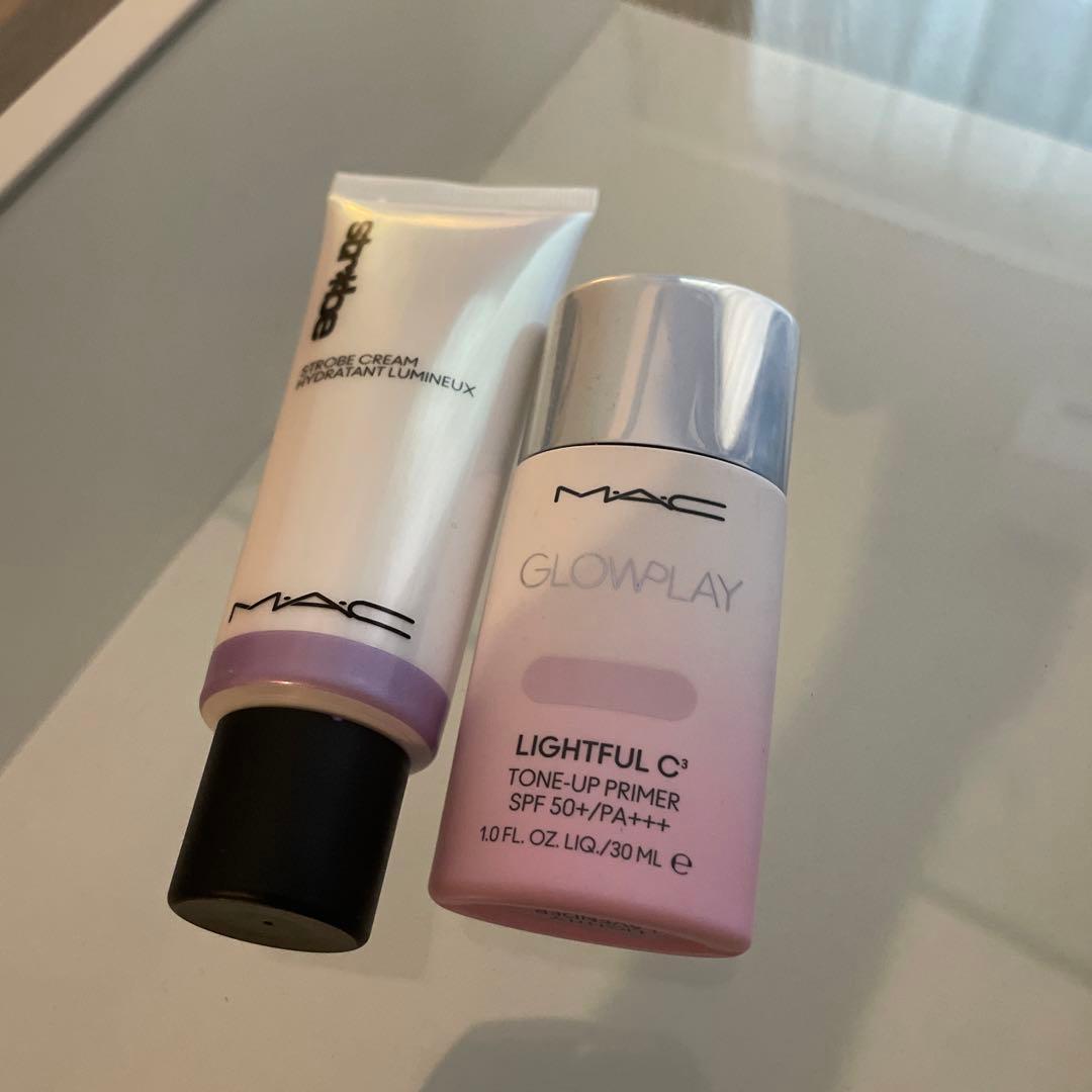 MAC 化粧下地ストロボクリームユーブイライト保湿クリームラベンダーセット