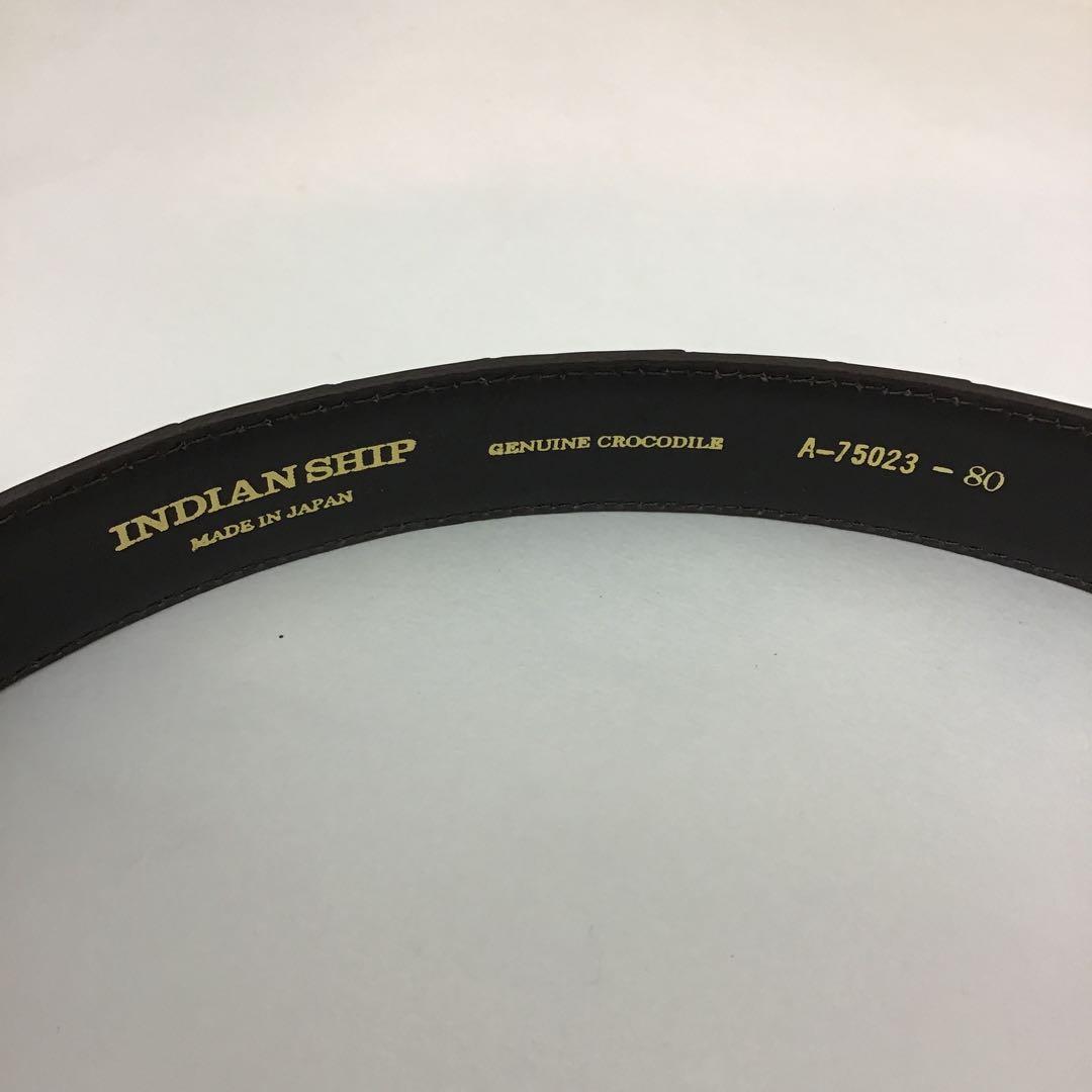 ❣️新品❣️純正クロコダイル　INDIAN SHIP クロコダイルベルト 日本製