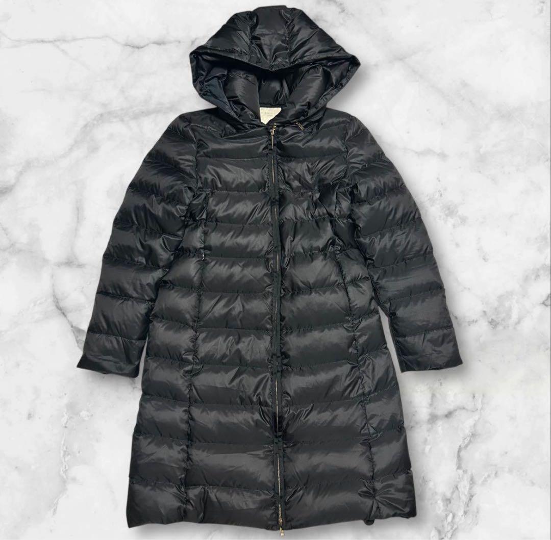 ビーミングバイビームスロングダウンコート　河田フェザー　フォックスファー　黒S