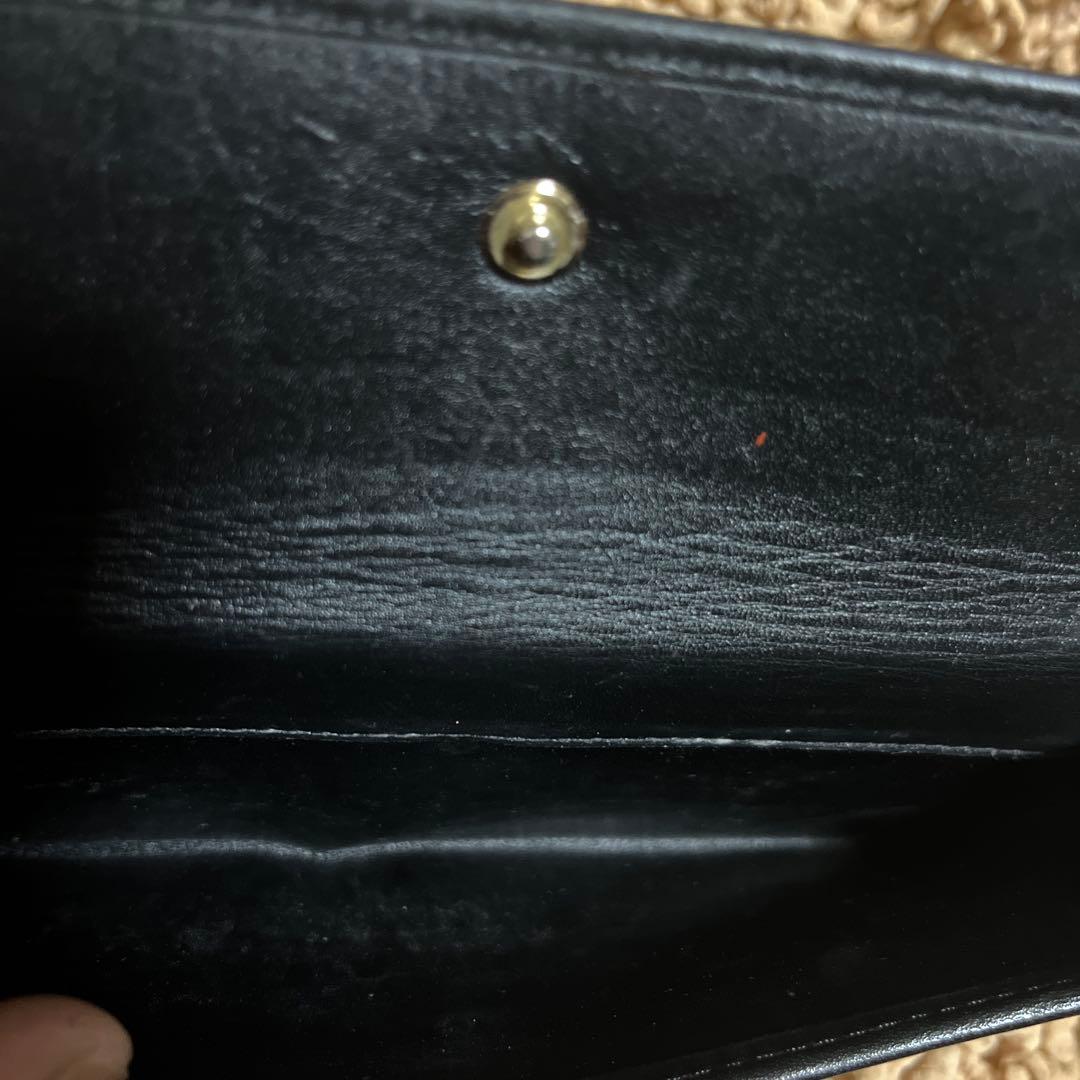 GUCCI グッチ 長財布 シマレザー ブラック　本革