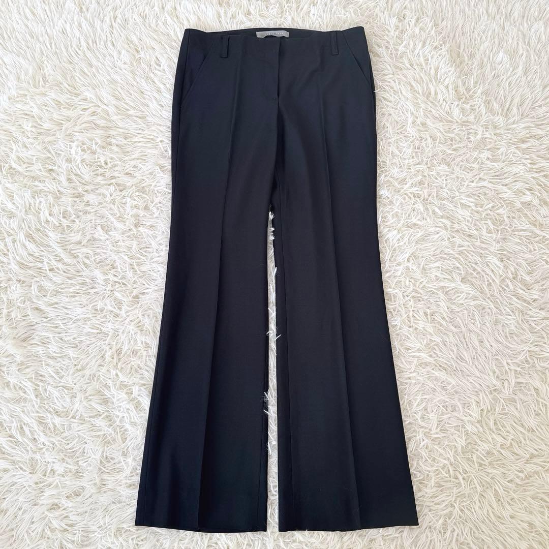 美品✨セオリーリュクス EXECUTIVE ノーカラー パンツスーツ 紺 M〜L