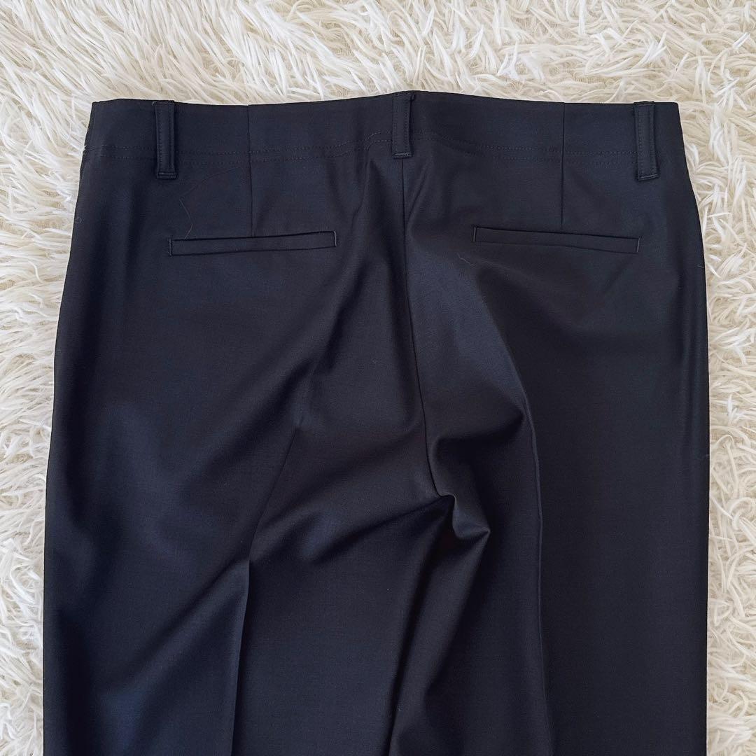 美品✨セオリーリュクス EXECUTIVE ノーカラー パンツスーツ 紺 M〜L