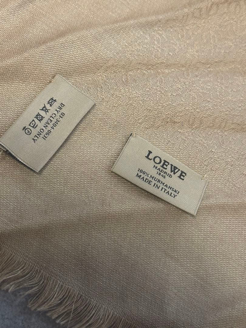 LOEWE ファー付きウールストール