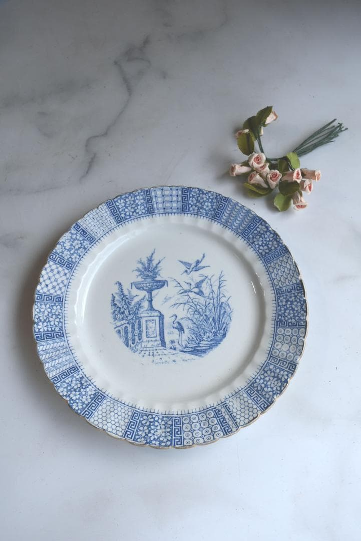 2枚組　美品　リュネビル　DENTELLE（レース）皿　フランスアンティーク