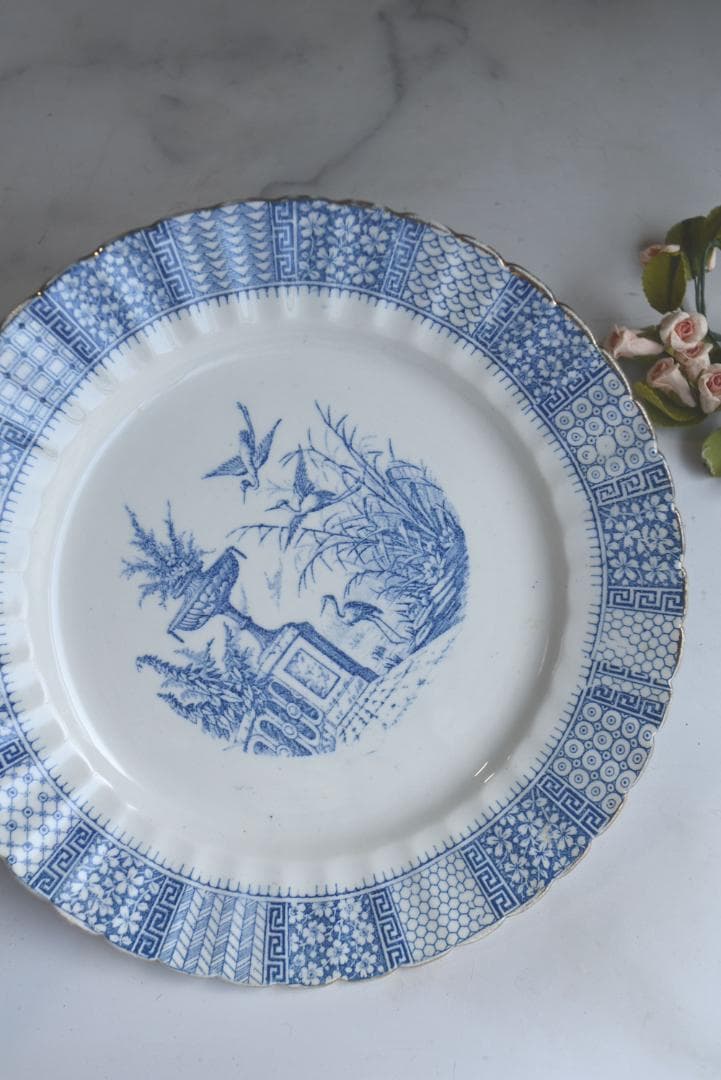 2枚組　美品　リュネビル　DENTELLE（レース）皿　フランスアンティーク