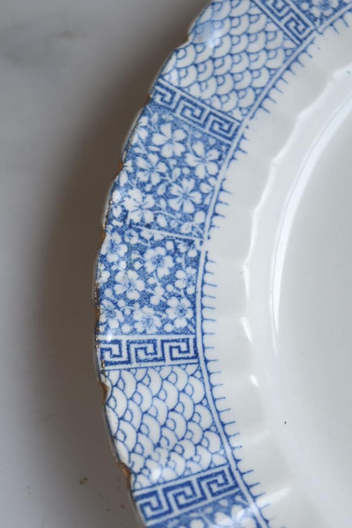 2枚組　美品　リュネビル　DENTELLE（レース）皿　フランスアンティーク