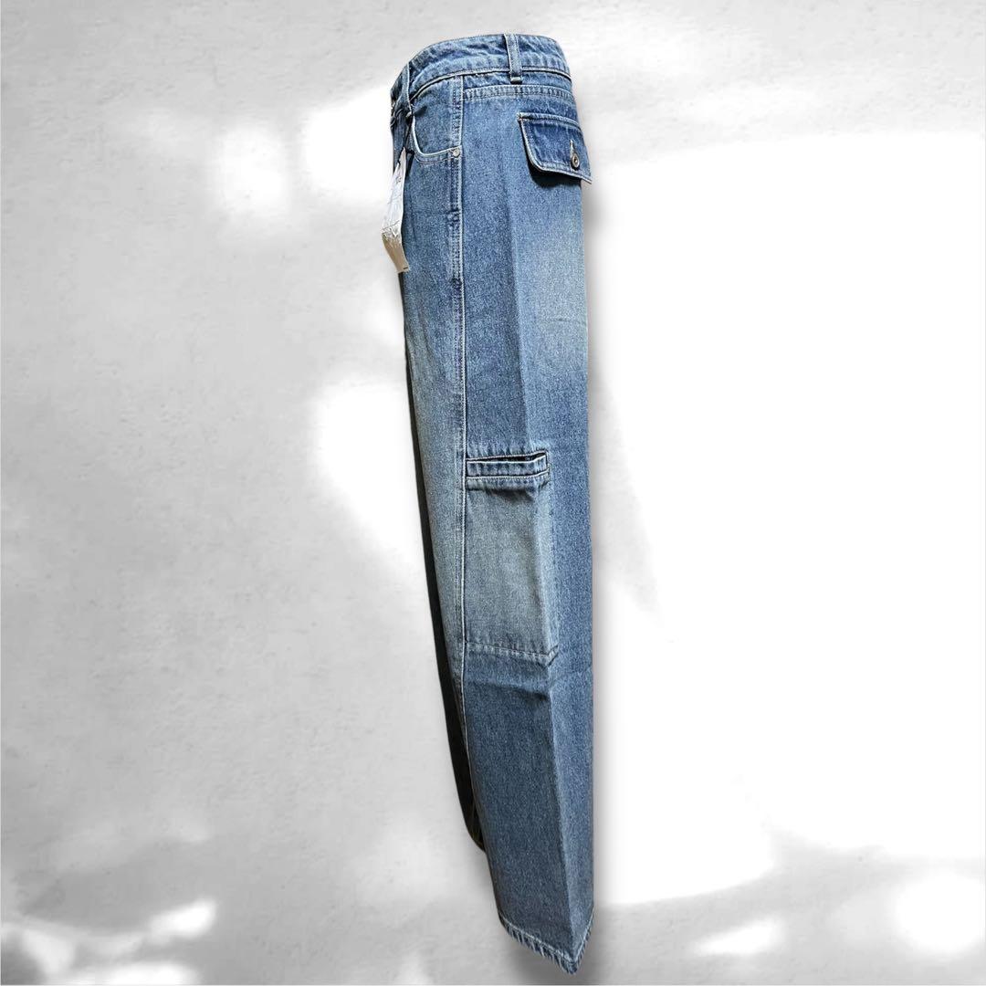 ♥️新品未使用♥️ MICALLEMICALLE インディゴカーゴワイドデニムパンツ