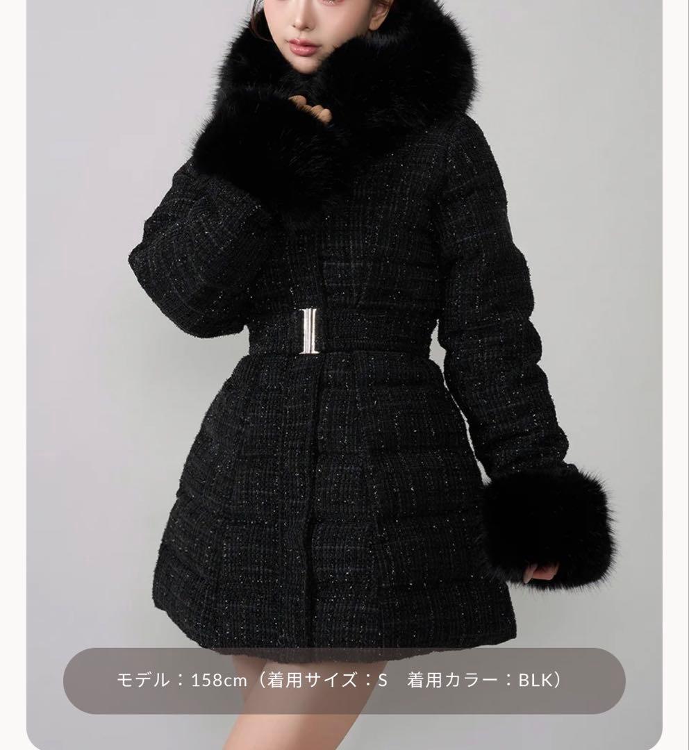 ダーリッチ　レディミディ　ツイート　ダウンコート　Sサイズ