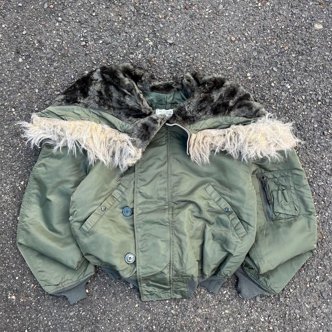 ALPHA 80s 90s n2b USA製　フライト　ファー　短丈　y2k