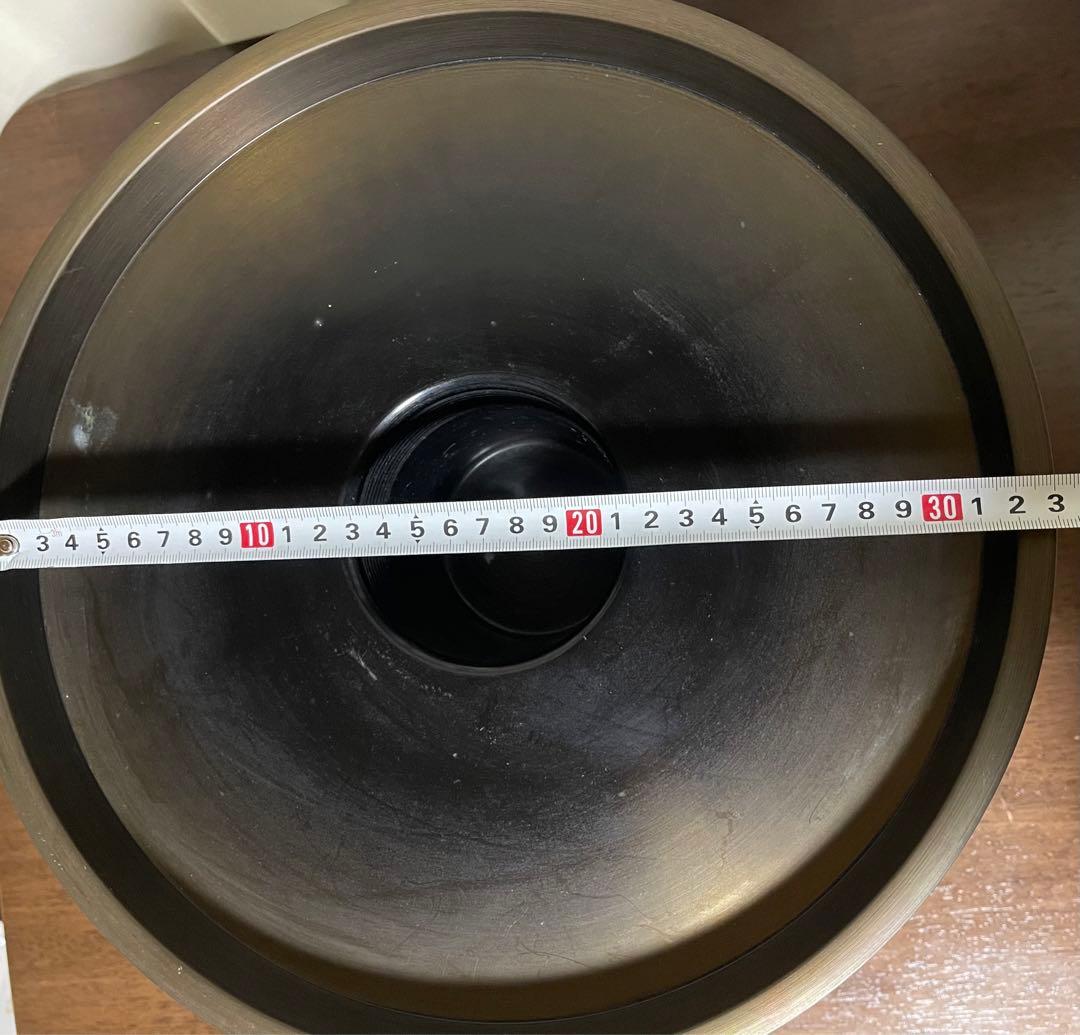 池坊　直径33cm　銅製　尺1　八角雷紋　薄端
