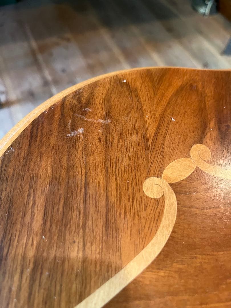 サイドテーブル コーヒーテーブル 猫脚 象嵌 アンティーク 花台 コンソール