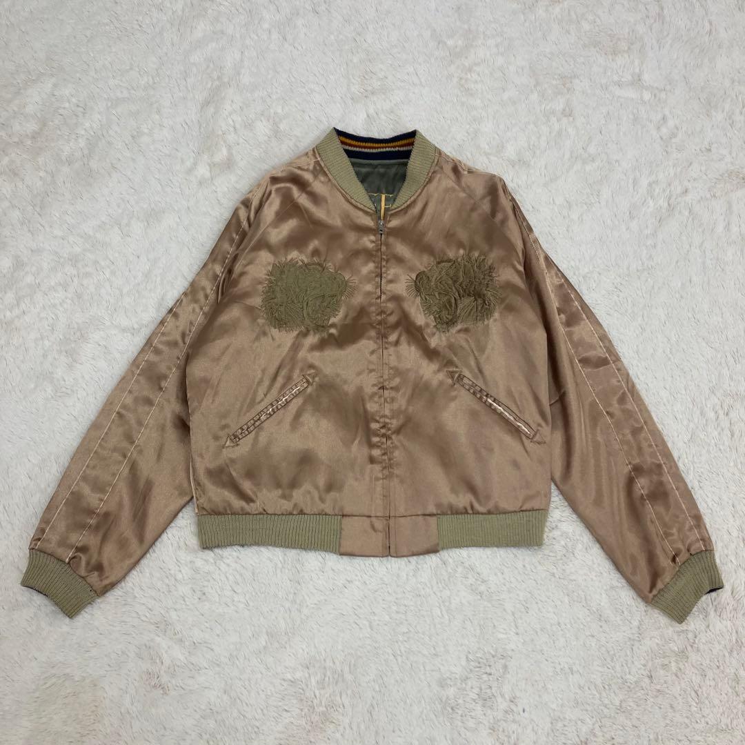 【aiko着用】 テーラー東洋 スカジャン リバーシブル スカル 金虎 M