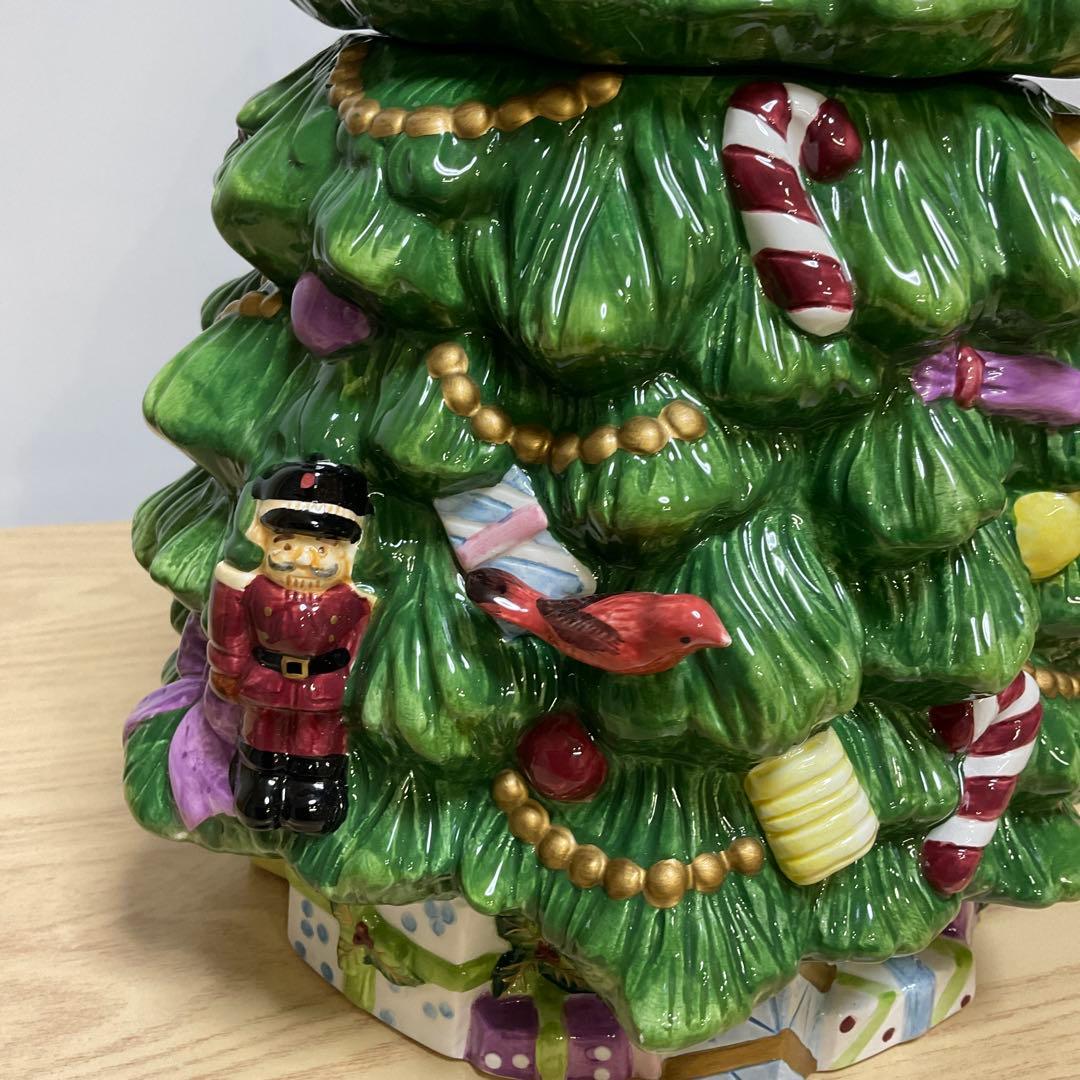 イギリス　スポード クッキー ジャー クリスマスツリー