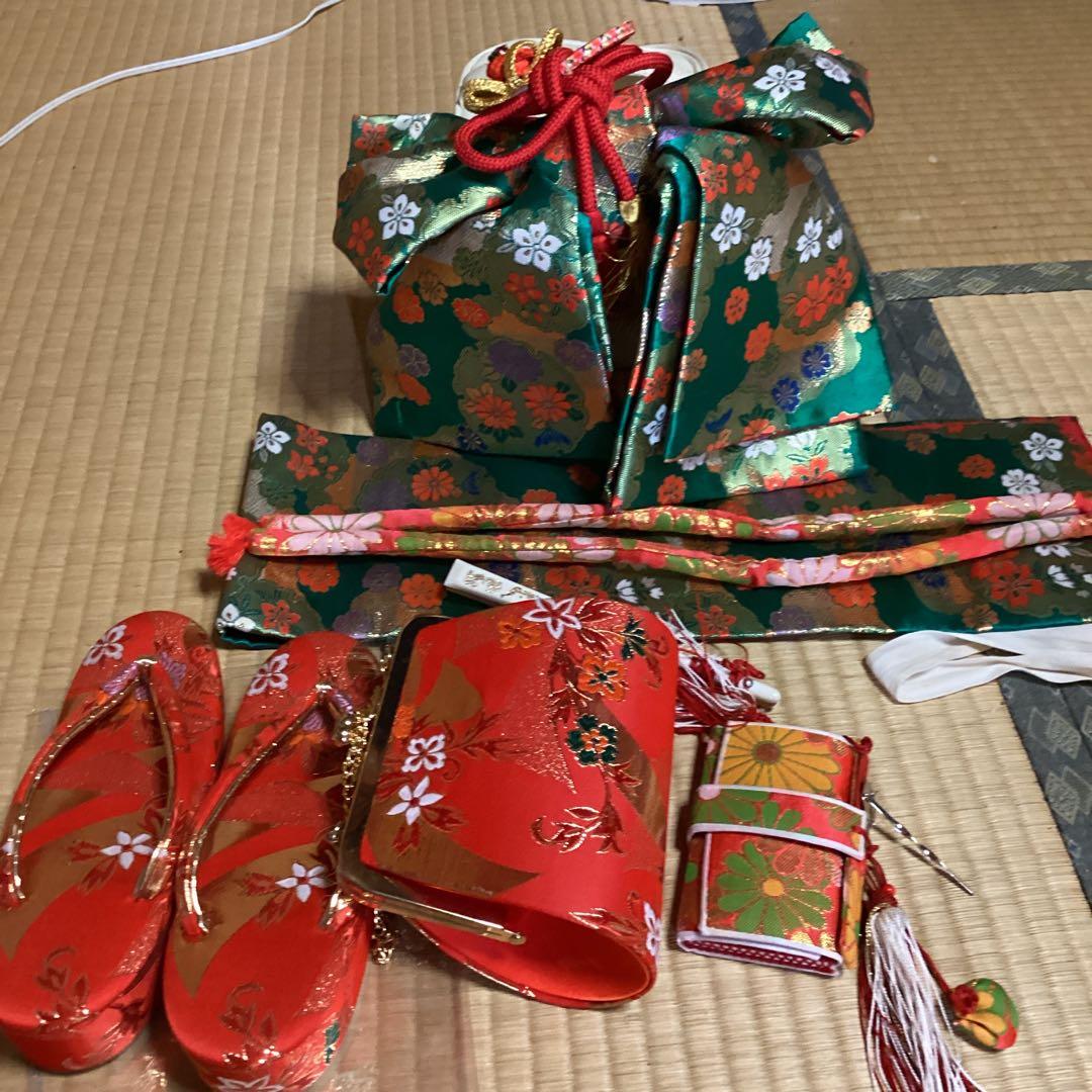 七五三小柄7歳フルセット　帯幅14、5センチ　草履21センチ