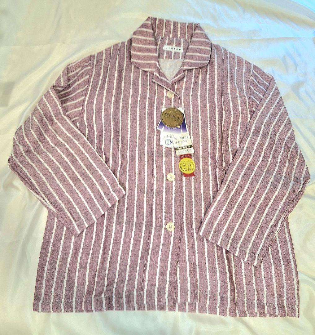 新品未使用　ウチノマシュマロガーゼパジャマ　M　ライトパープル　綿100