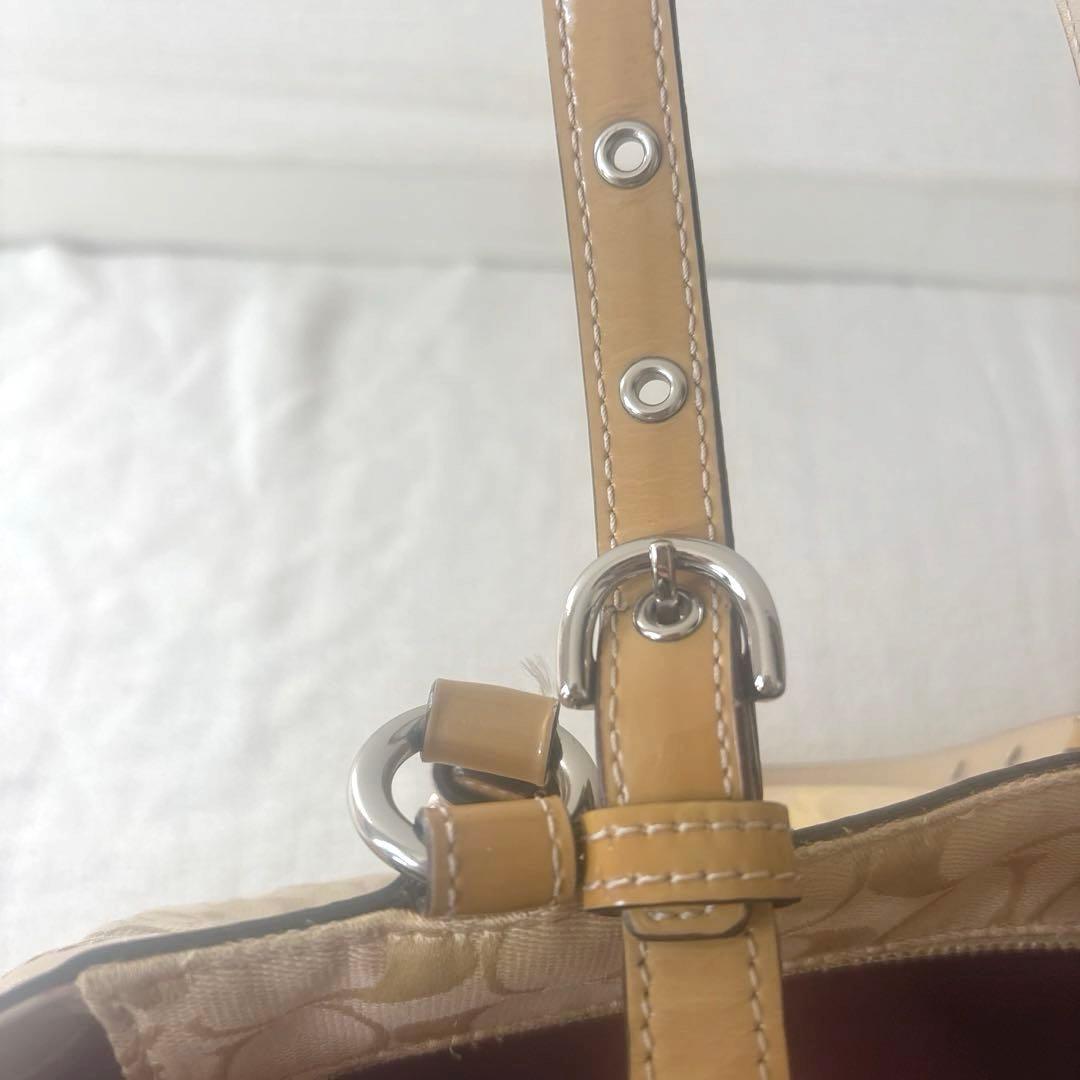 COACH コーチ　シグネチャー　トートバッグ　パッチワーク風　肩掛け