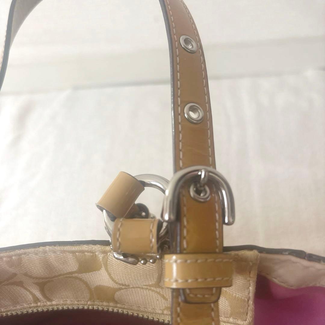 COACH コーチ　シグネチャー　トートバッグ　パッチワーク風　肩掛け