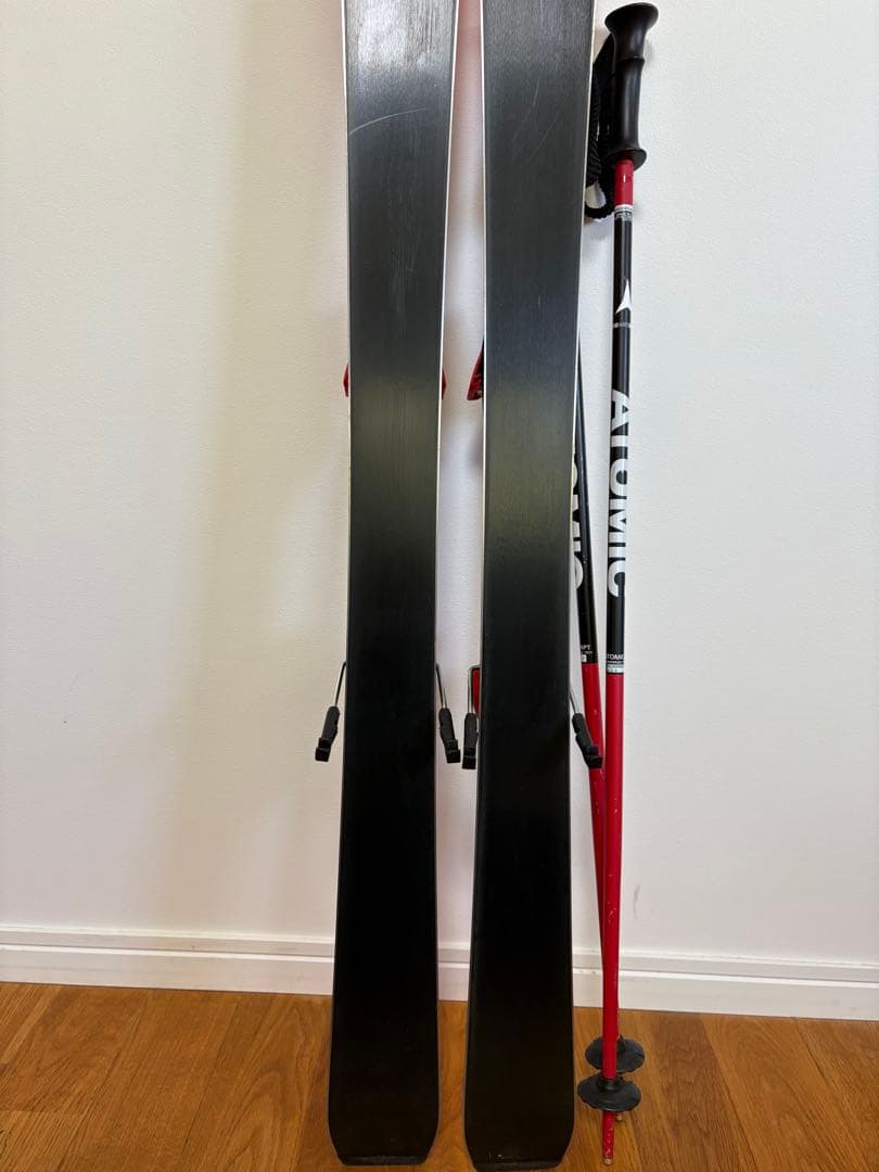 ATOMIC J2 スキー板 120cm ストック90cm付き