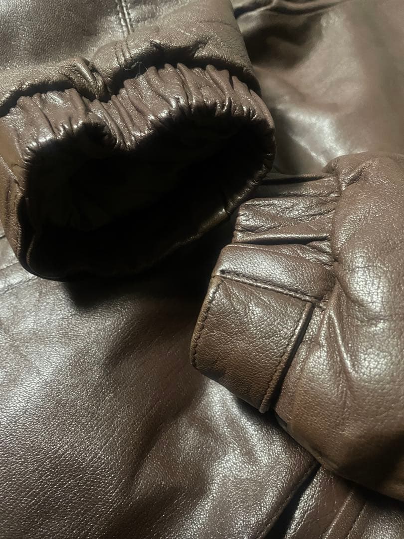 みかエディーバウアー　レザーグースダウン　ブラウン　希少Mサイズ