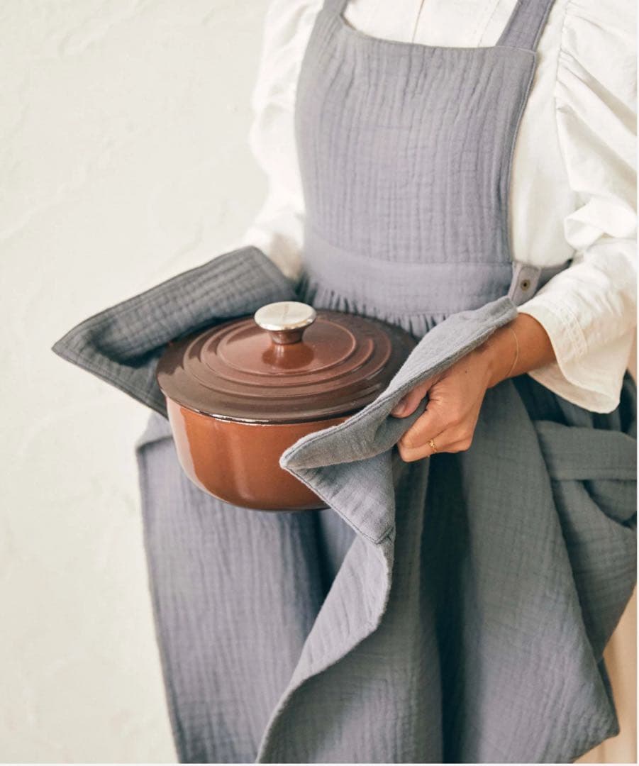 Parsley パセリ 辻希美 プロデュース コットンガーゼエプロン グレー