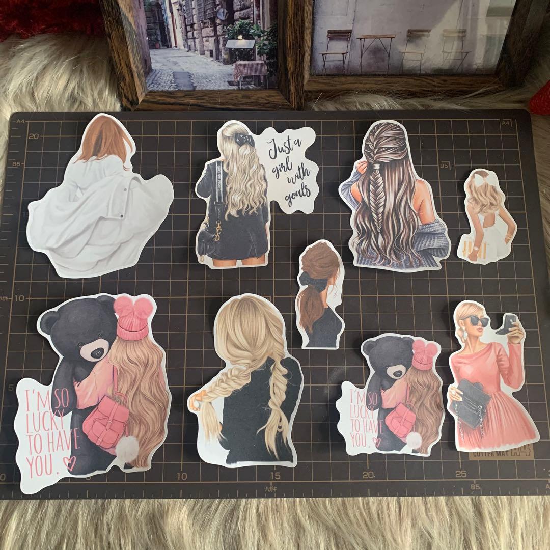 ▶︎maniatelier/カット済み女の子シールMIX C