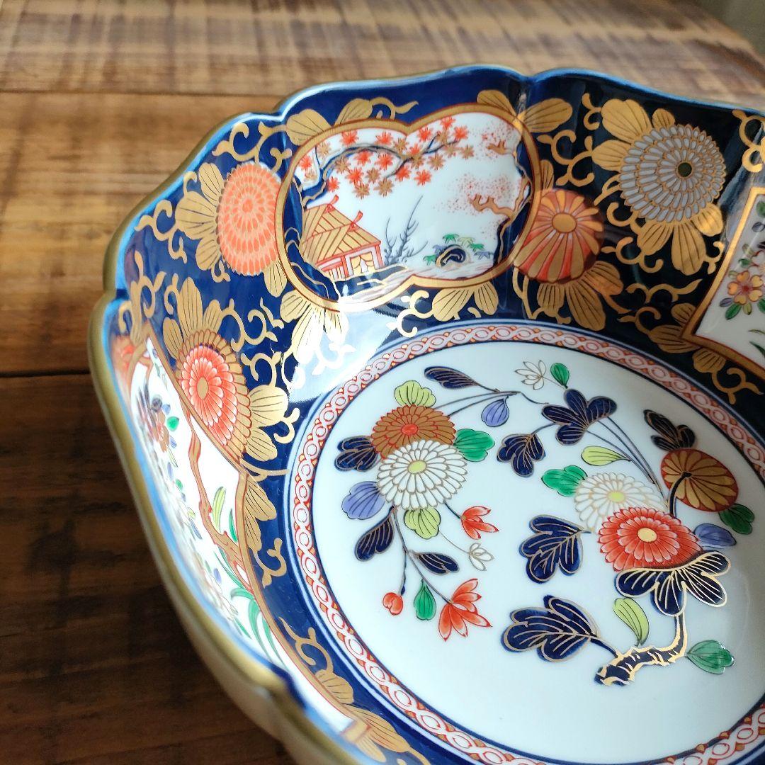 【未使用品】伊万里焼 窓絵 大鉢