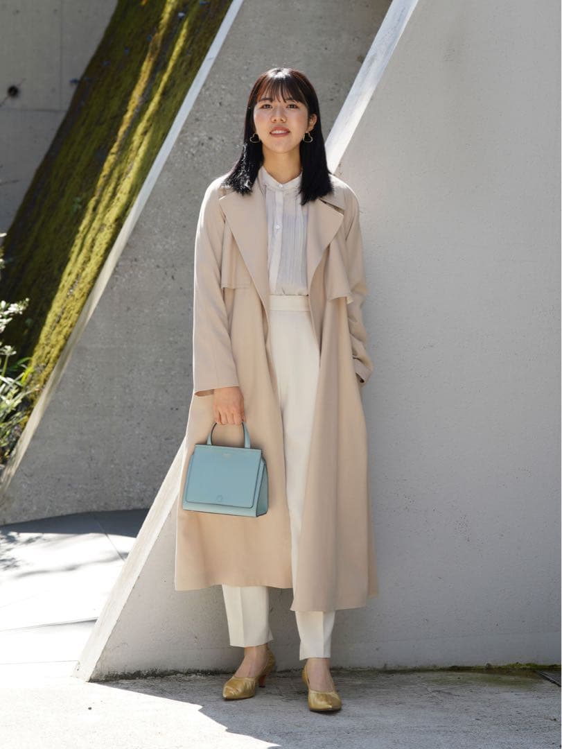 極美品 トゥモローランド Ballsey ウールギャバジン ガウンコート　34