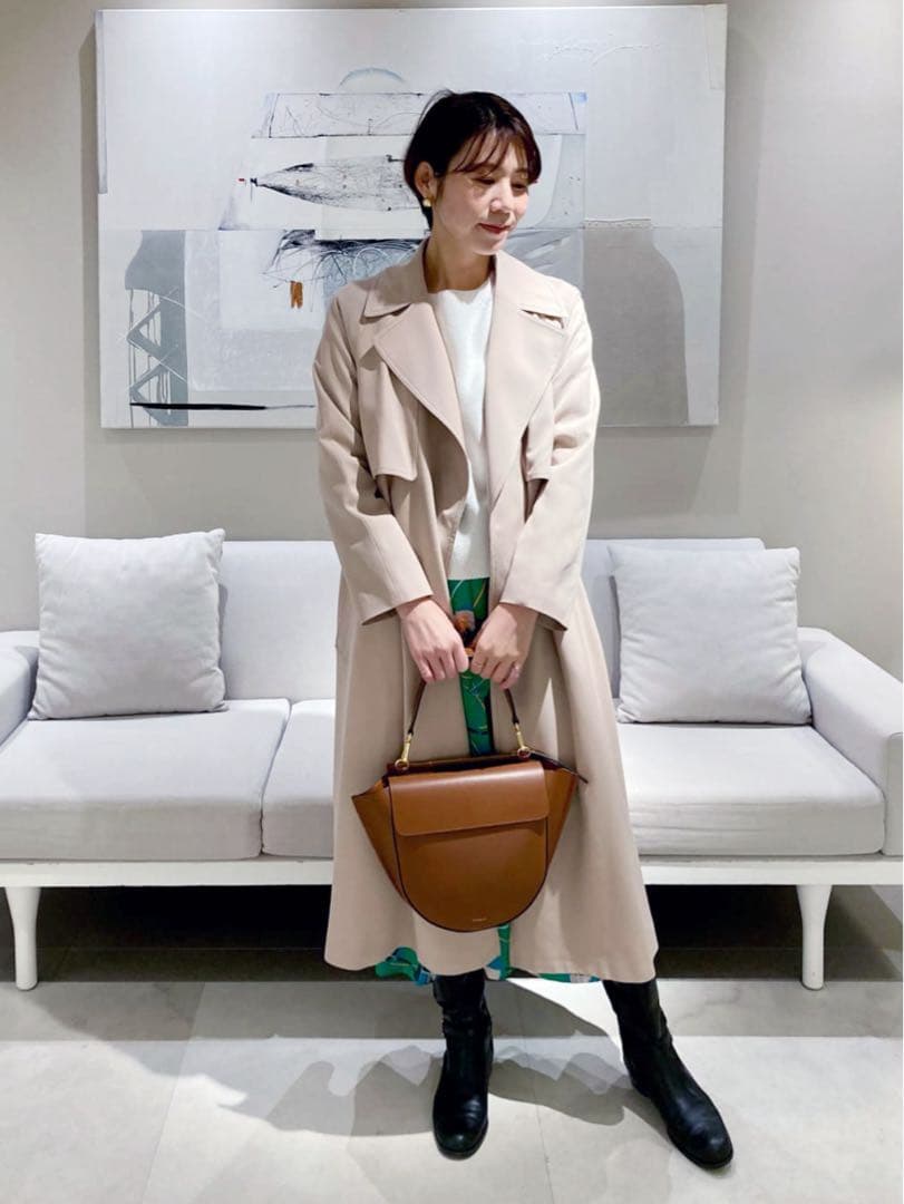 極美品 トゥモローランド Ballsey ウールギャバジン ガウンコート　34