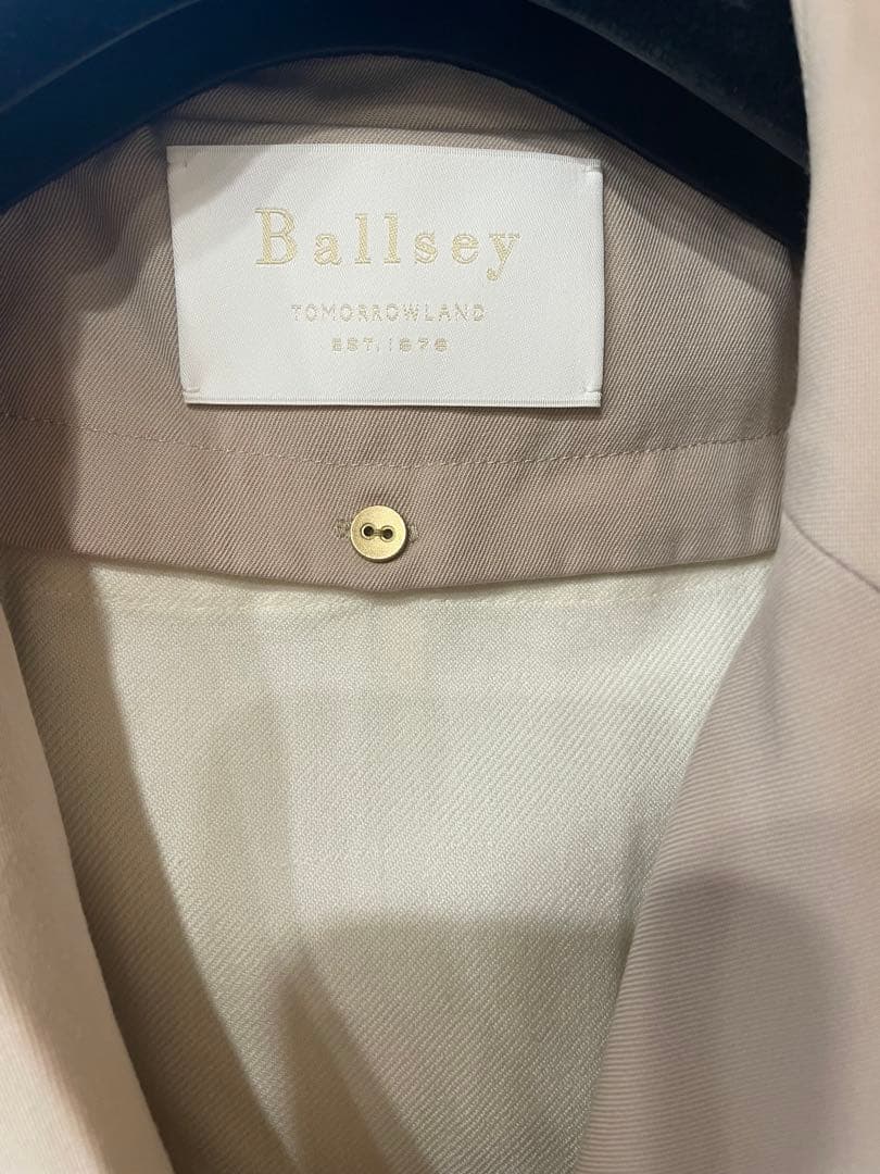 極美品 トゥモローランド Ballsey ウールギャバジン ガウンコート　34