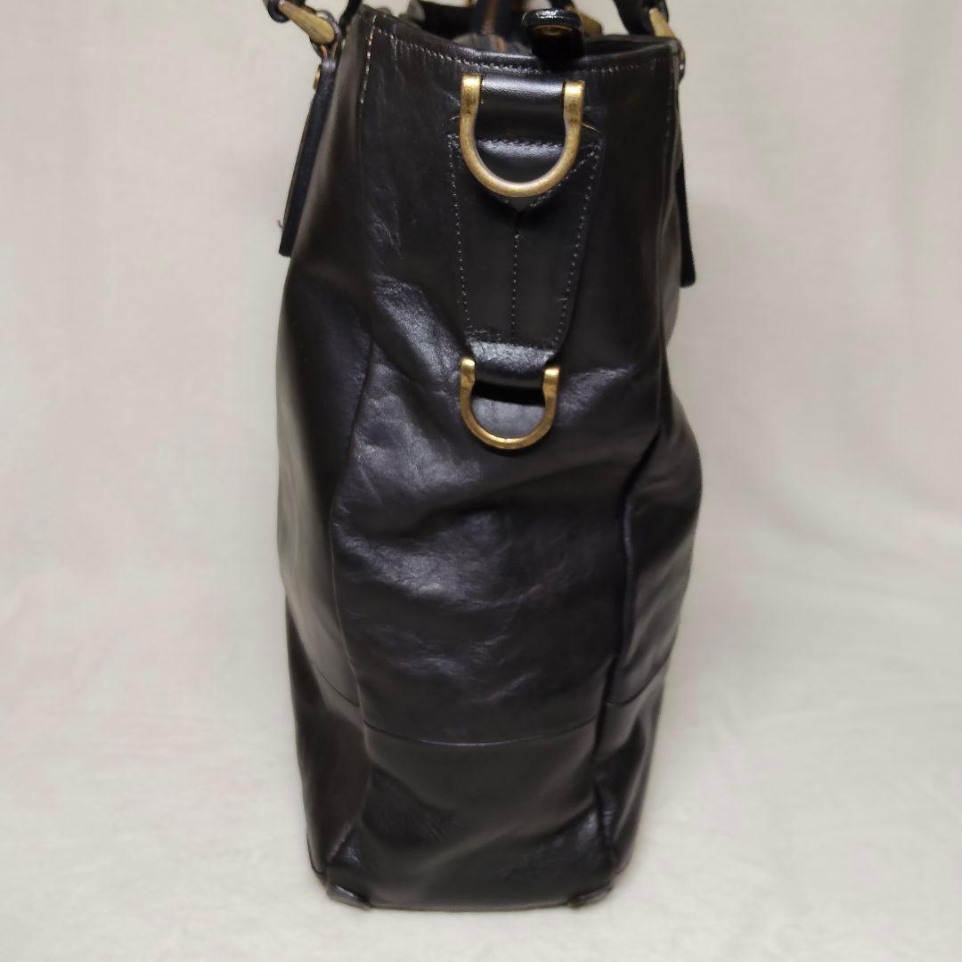 マスターピース 2way トートバッグ カウレザー ブラック A4収納可