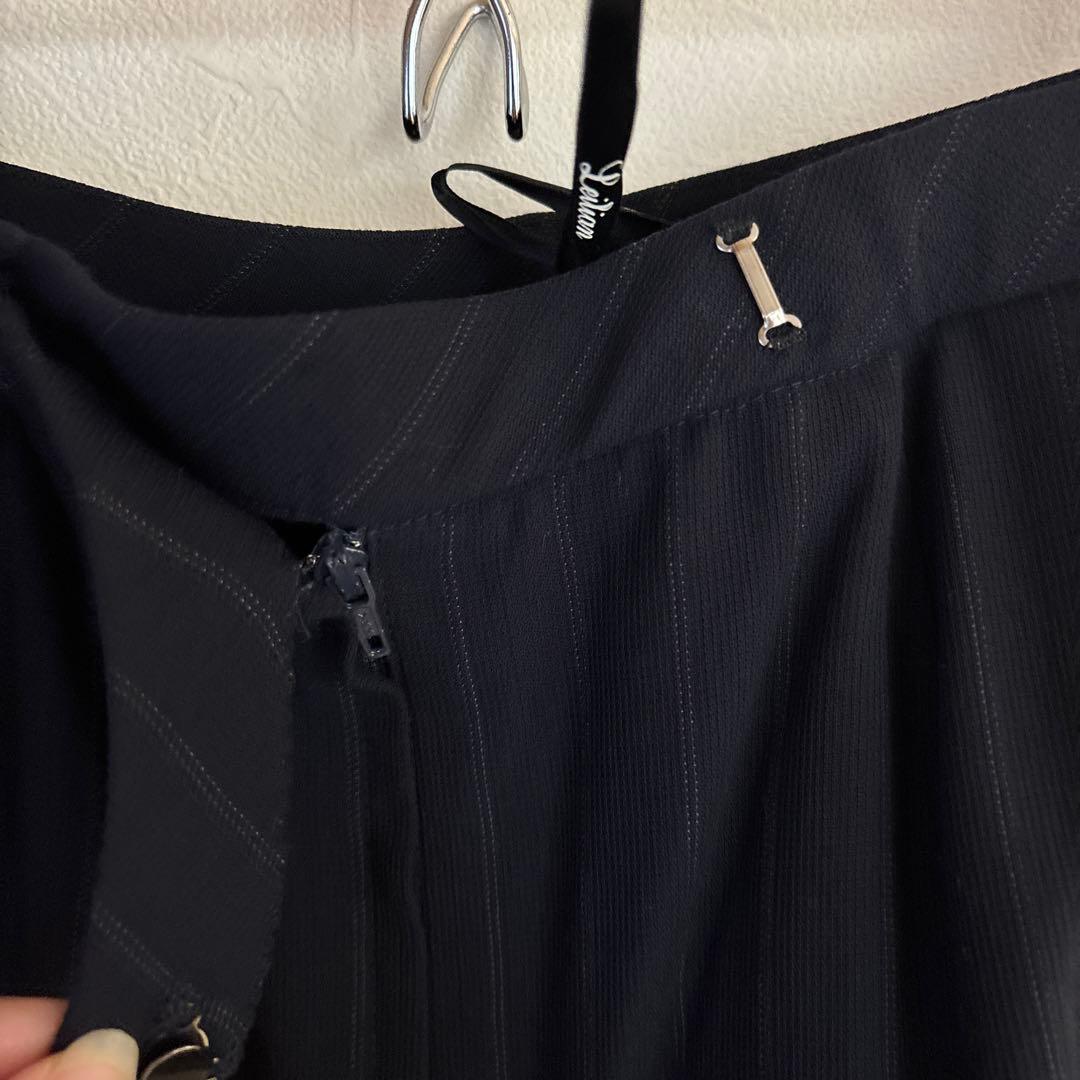 レリアン、2点セット、フォーマル、パンツスーツ、ストライプ、薄生地、