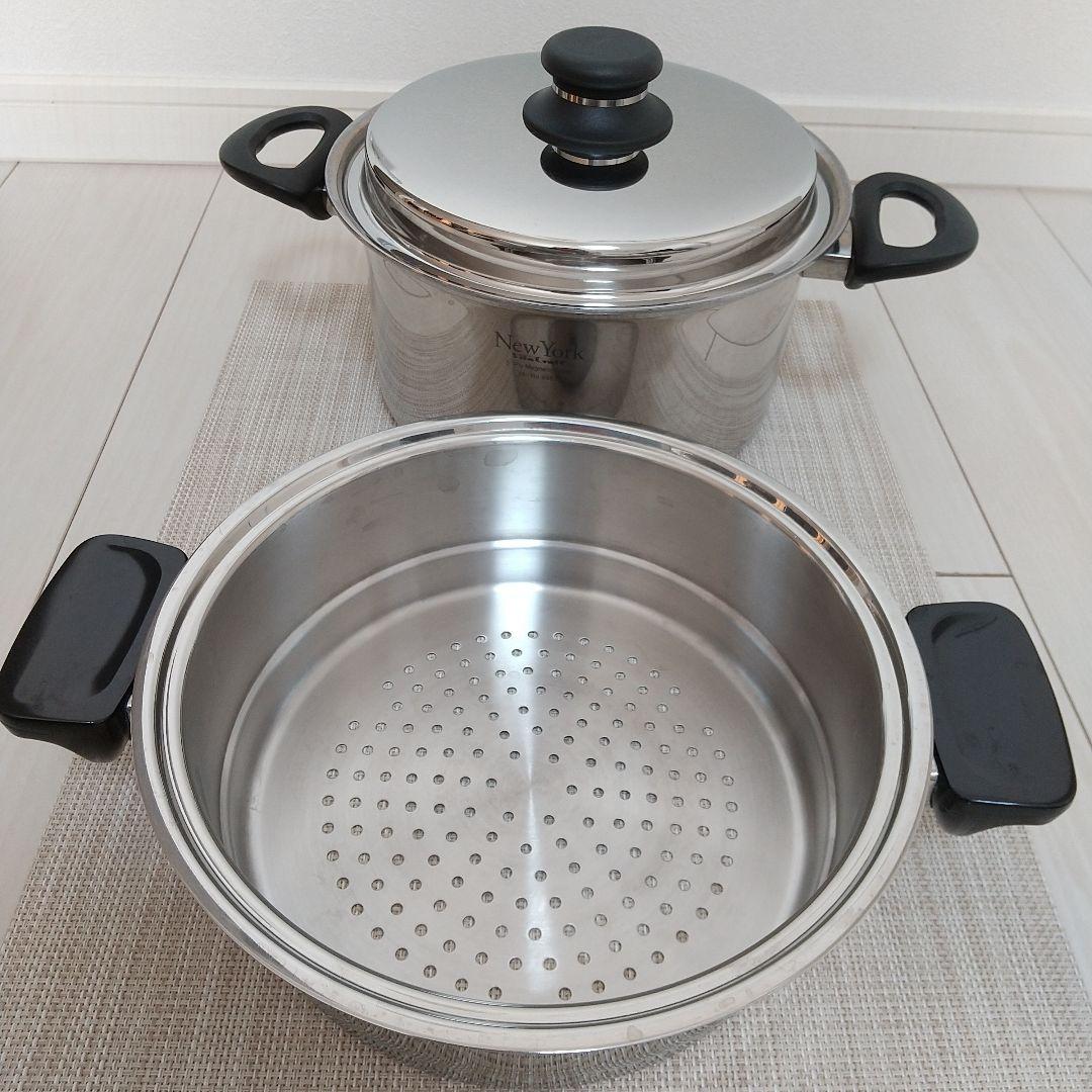 ビタクラフト ニューヨーク 両手鍋 4.0Lと中蒸し器