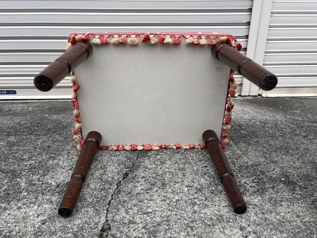 タッセル付き アンティーク スツール ヴィンテージ オットマン