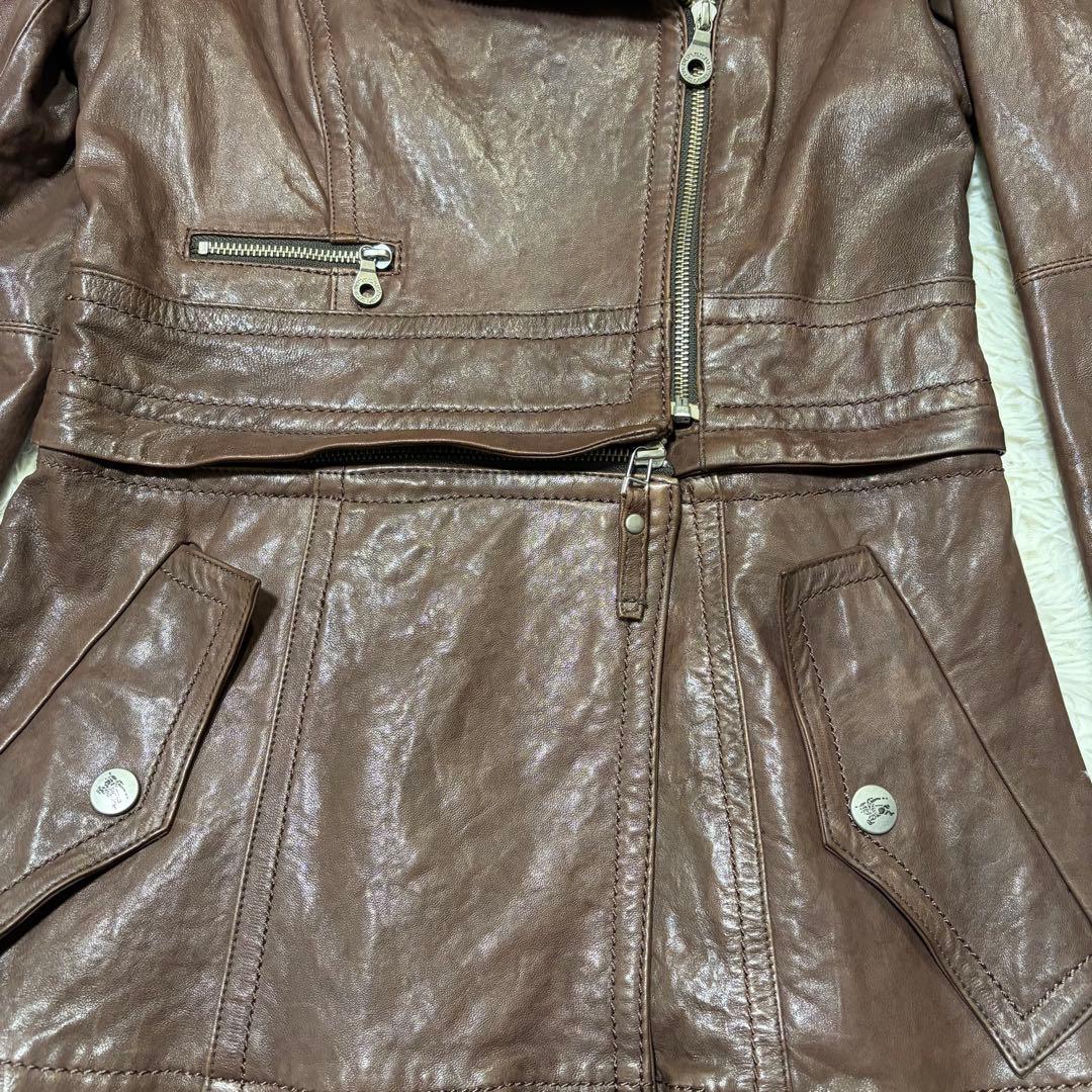 ✨美品✨BURBERRY BLUE LABELバーバリー　レザーワンピース　Ｍ