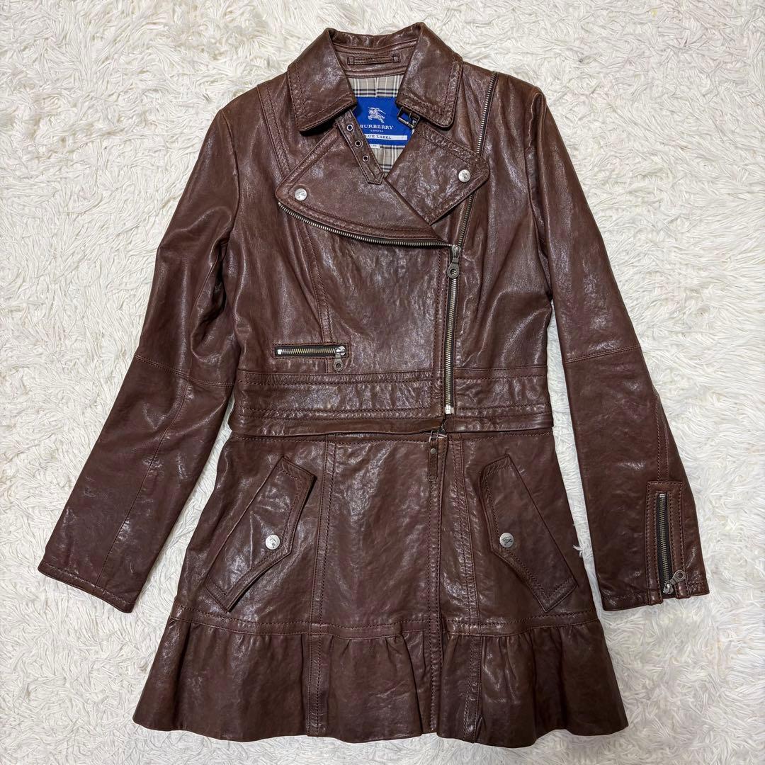 ✨美品✨BURBERRY BLUE LABELバーバリー　レザーワンピース　Ｍ