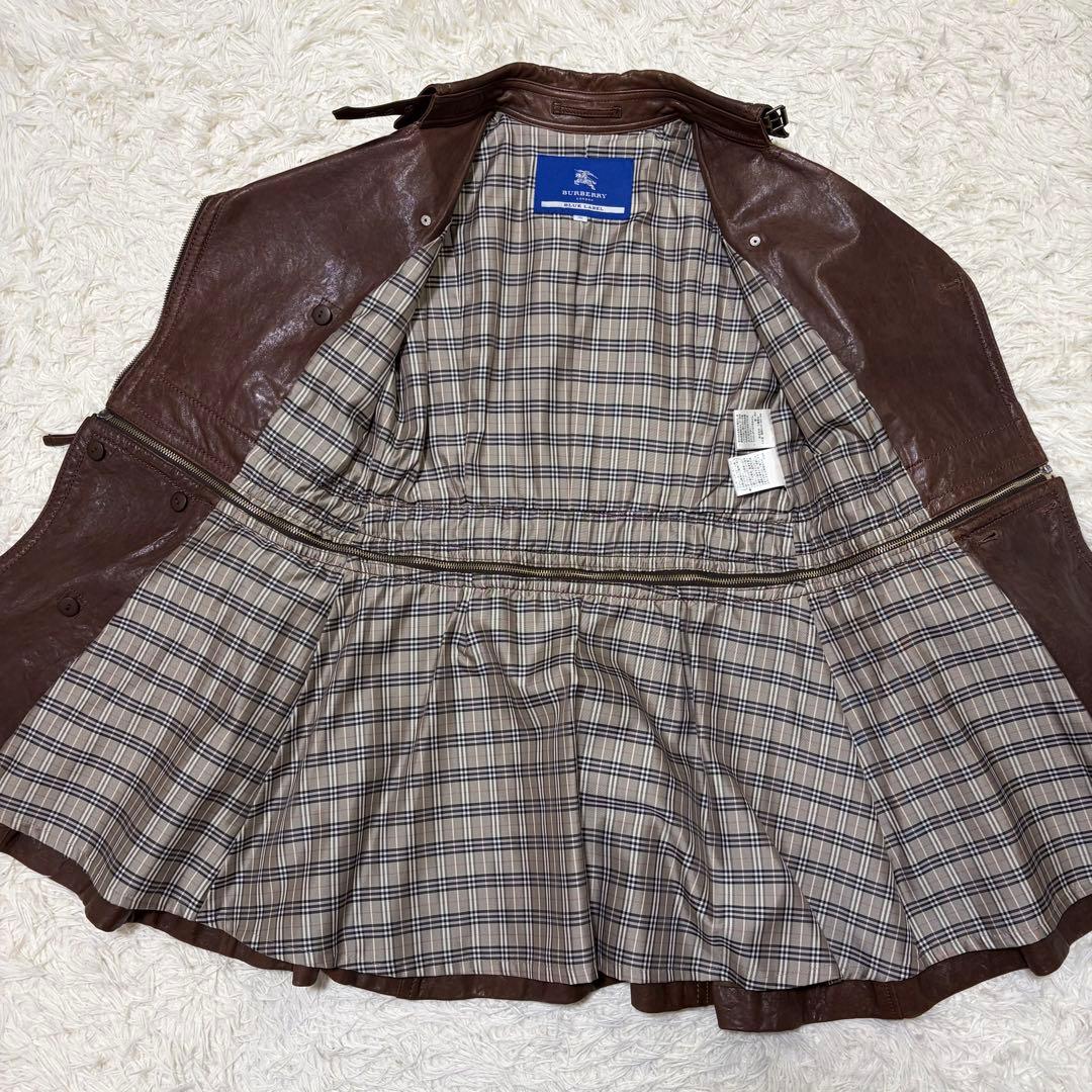 ✨美品✨BURBERRY BLUE LABELバーバリー　レザーワンピース　Ｍ
