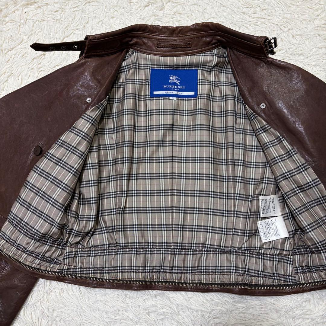 ✨美品✨BURBERRY BLUE LABELバーバリー　レザーワンピース　Ｍ