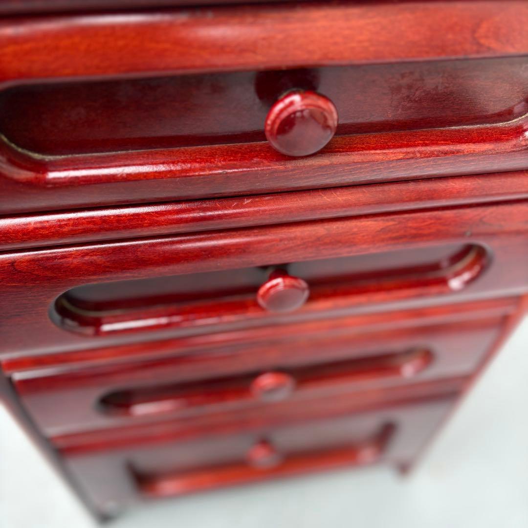 【送料込み】old Karimoku 電話台 引き出し4杯 木製