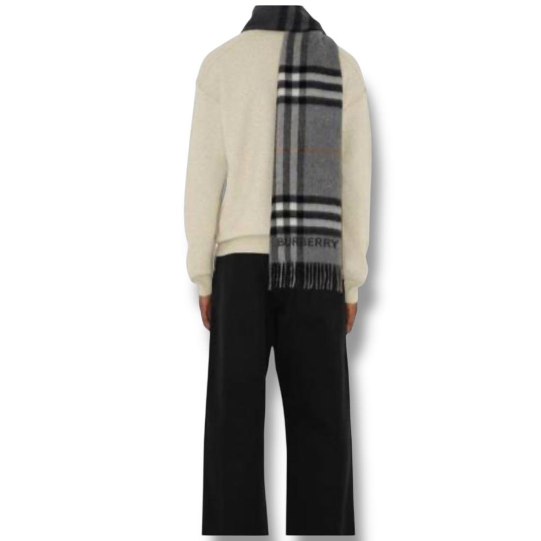 極美品✨現行ロゴ BURBERRY バーバリーチェック カシミア100%マフラー