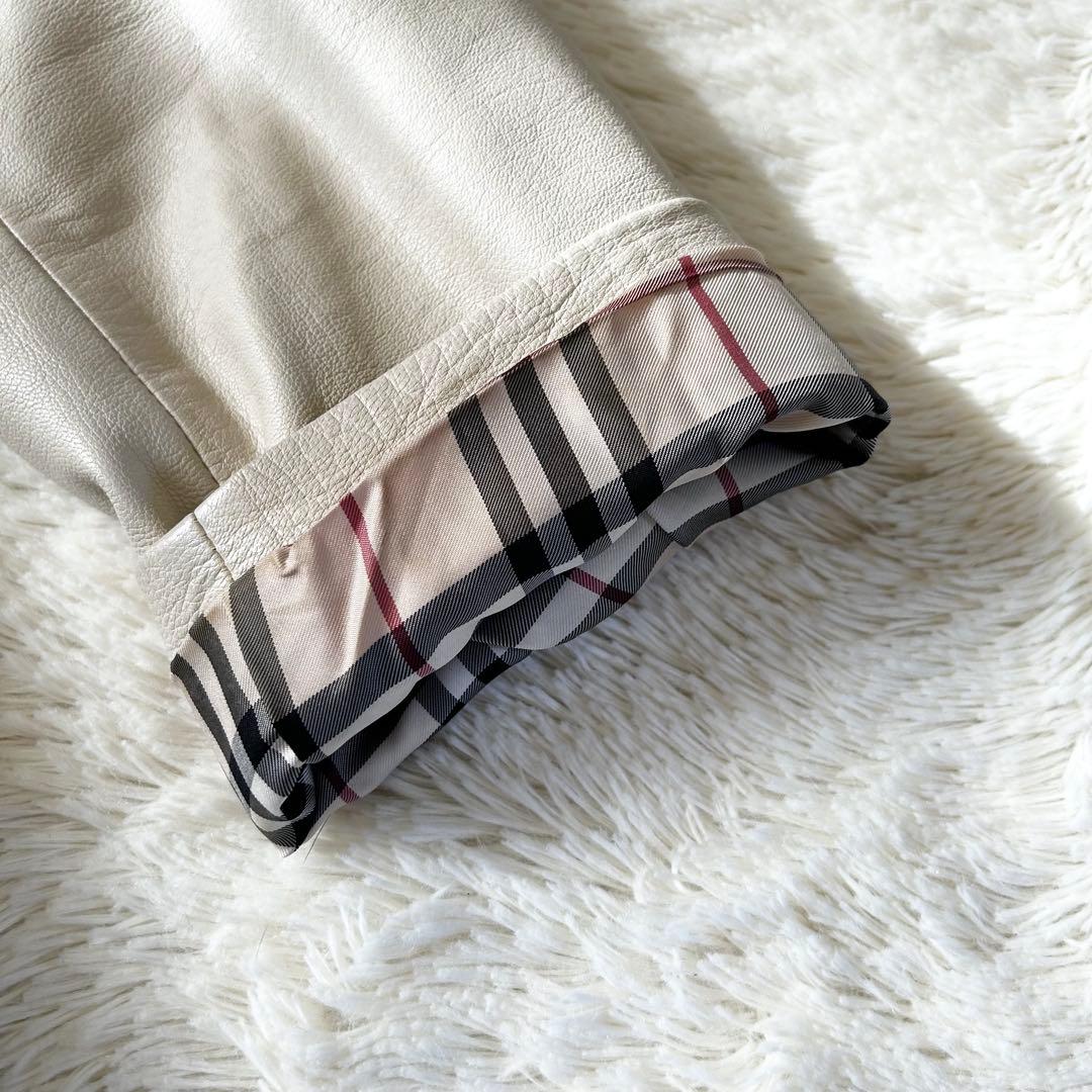 大きいサイズバーバリーロンドン レザージャケット ラムレザー テーラード 15号