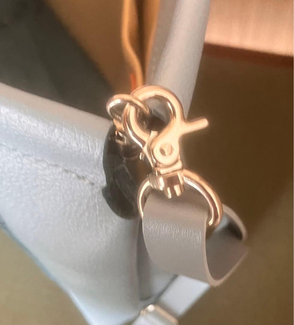 ベルト変更　30cm小判開口口金付きハンドメイド作品-レザーショルダーバッグ