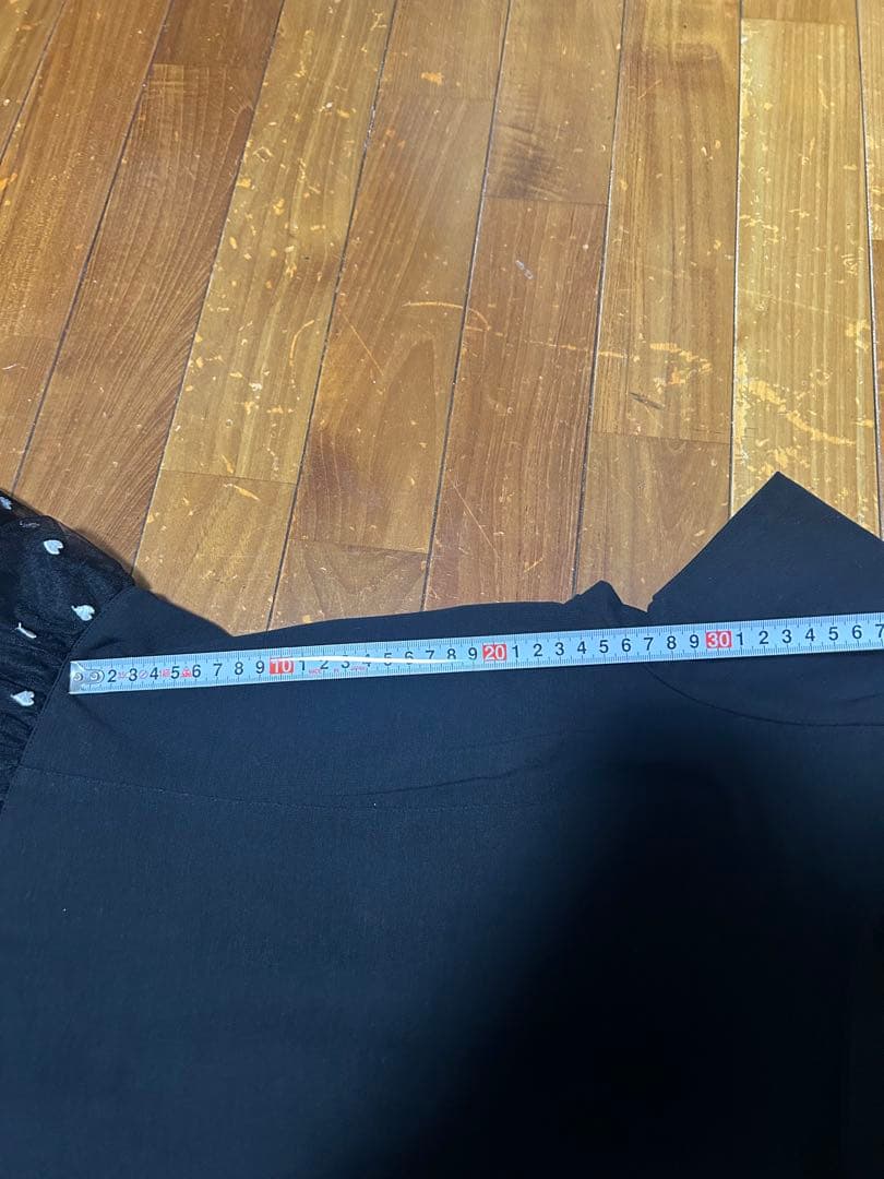 M’S GRACY ブラックハート柄ドレス