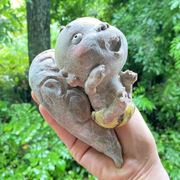 2125様感謝‼️邪気を祓う‼️愛ある作家コワかわフィギュリン「かみなりぼうや」一体