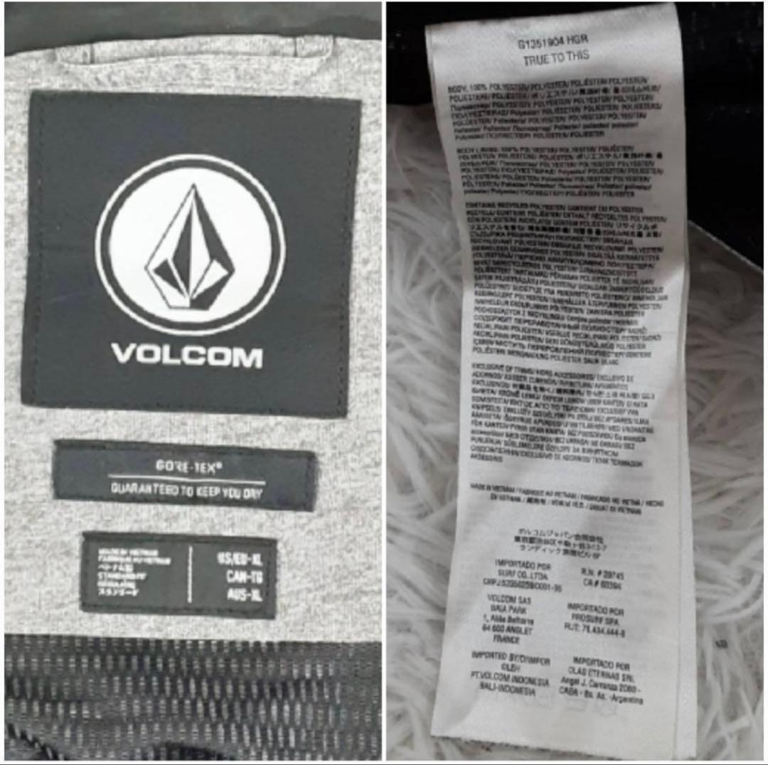 美品 XL◎VOLCOM スノボウェアセットアップ ゴアテックス ボルコム